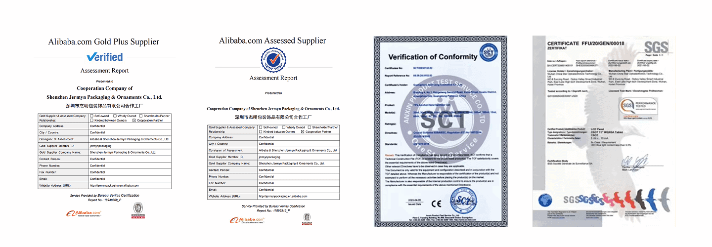 Jeymyn packaging Certificates