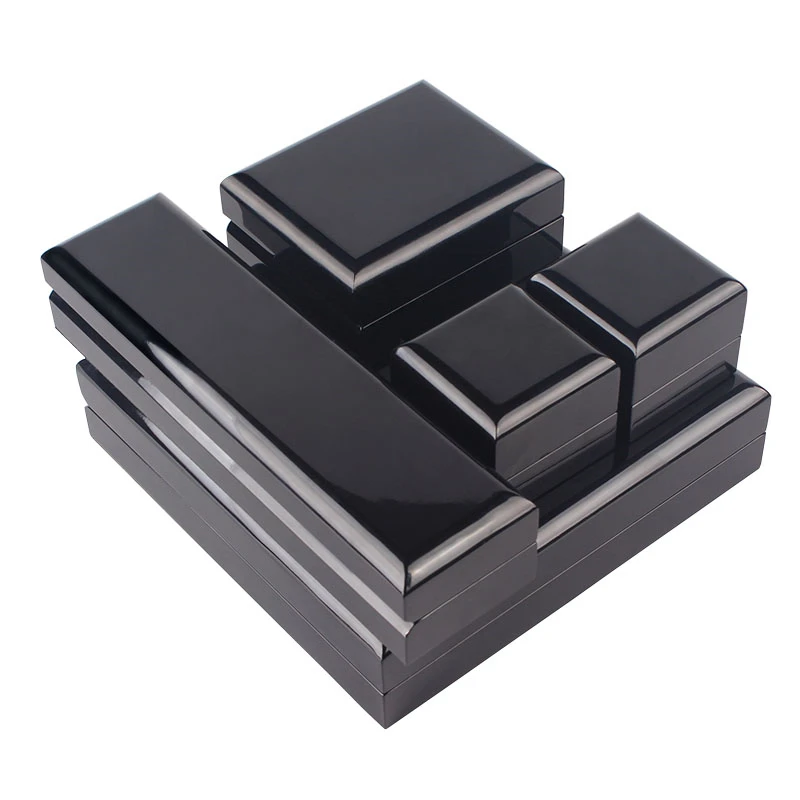 custom luxury gloss lacquer plain square wooden jewelry box for rings earrings necklaces bracelets pendants with printed logo custom luxury gloss lacquer plain square wooden jewelry box for rings earrings necklaces bracelets pendants with printed logo