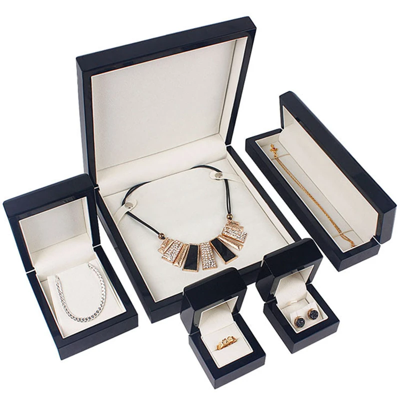 custom luxury gloss lacquer plain square wooden jewelry box for rings earrings necklaces bracelets pendants with printed logo custom luxury gloss lacquer plain square wooden jewelry box for rings earrings necklaces bracelets pendants with printed logo