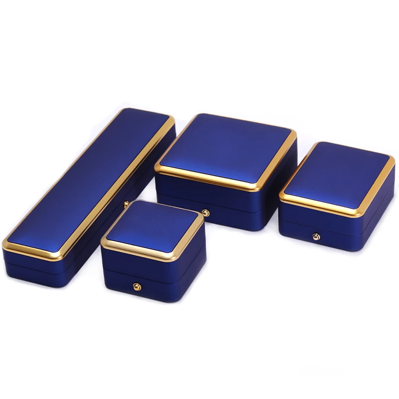 high quality custom plastic spray painted led jewelry box square luxury necklace ring light blue jewelry packaging box high quality custom plastic spray painted led jewelry box square luxury necklace ring light blue jewelry packaging box