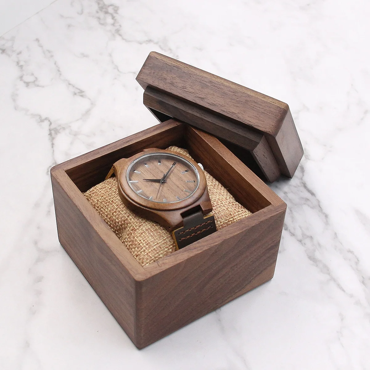 square walnut watch gift box gift box for apple watch accessory box for men gift to dad husband son square walnut watch gift box gift box for apple watch accessory box for men gift to dad husband son