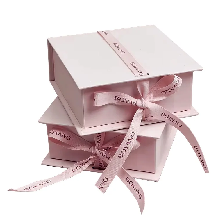 custom elegant jewelry cardboard box pink book shaped paper gift packaging box with ribbon custom elegant jewelry cardboard box pink book shaped paper gift packaging box with ribbon