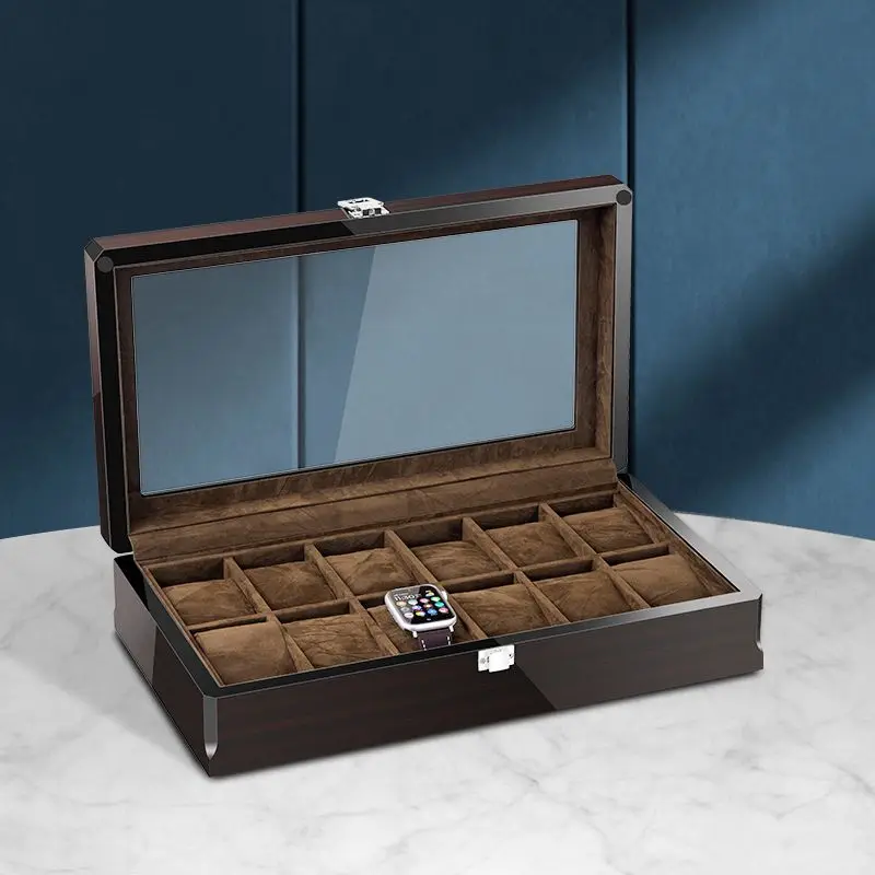 wholesale custom luxury lacquer finished wooden watch display packaging storage box case wholesale custom luxury lacquer finished wooden watch display packaging storage box case