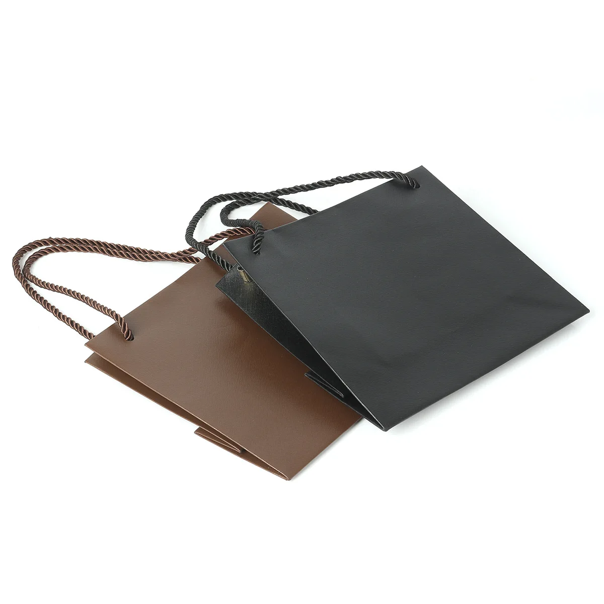 wholesale custom color recyclable paper jewelry gift packaging bags with ribbon lamination custom logo wholesale custom color recyclable paper jewelry gift packaging bags with ribbon lamination custom logo