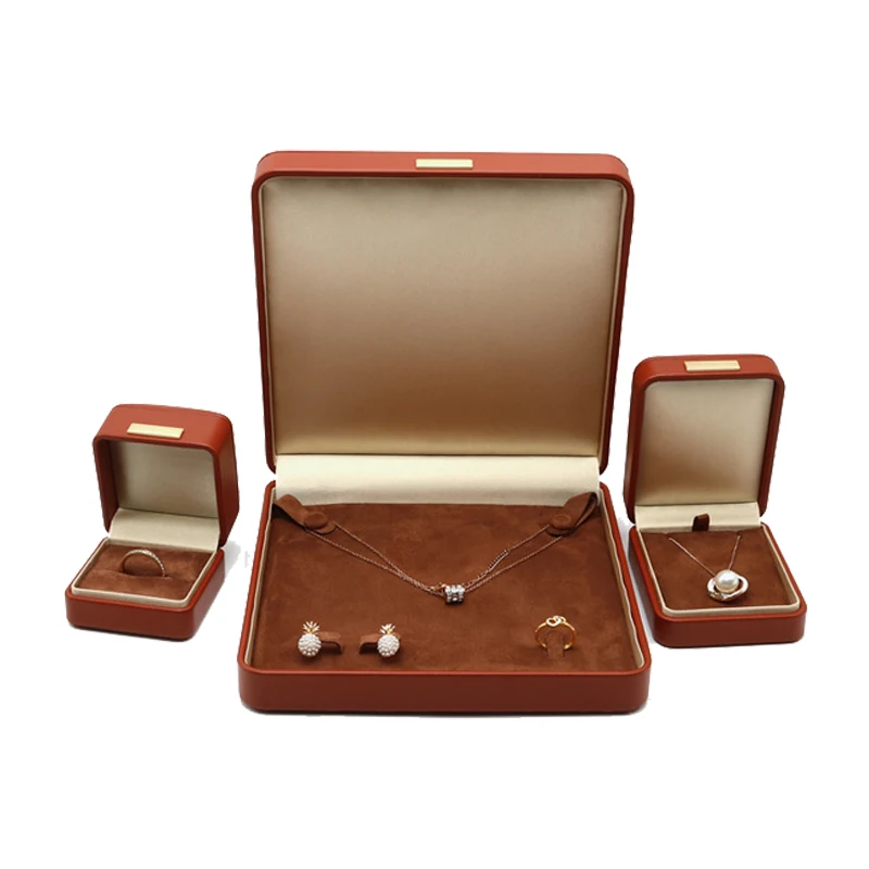 high quality custom logo leather luxury bracelet necklace ring gift packaging jewelry box high quality custom logo leather luxury bracelet necklace ring gift packaging jewelry box