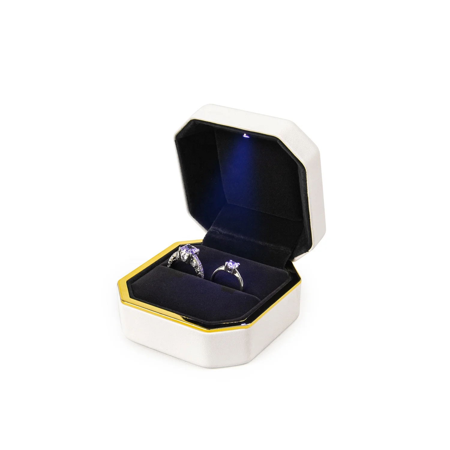wholesale led light pu leather jewellery packaging custom luxury ring necklace earring bracelet led jewelry box with led lights wholesale led light pu leather jewellery packaging custom luxury ring necklace earring bracelet led jewelry box with led lights