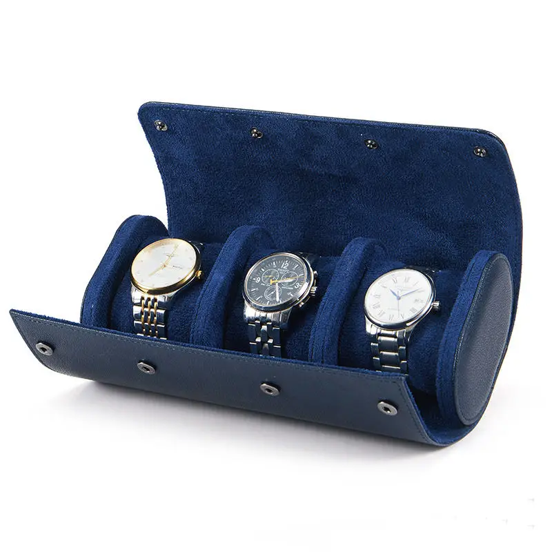wholesale customized portable travel luxury pu leather watch display gift storage box pocuhes wholesale customized portable travel luxury pu leather watch display gift storage box pocuhes