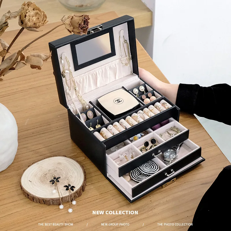 custom big wooden ring earrings necklace jewellery storage packaging organizer box jewelry travel case mirror lock jmjermyn custom big wooden ring earrings necklace jewellery storage packaging organizer box jewelry travel case mirror lock jmjermyn