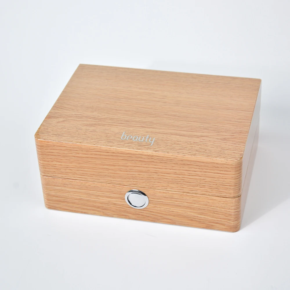 custom luxury square wood watch box with suede material personalized logo storage feature outside position custom luxury square wood watch box with suede material personalized logo storage feature outside position