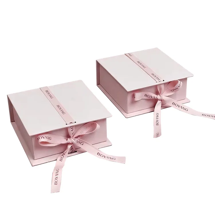 custom elegant jewelry cardboard box pink book shaped paper gift packaging box with ribbon custom elegant jewelry cardboard box pink book shaped paper gift packaging box with ribbon