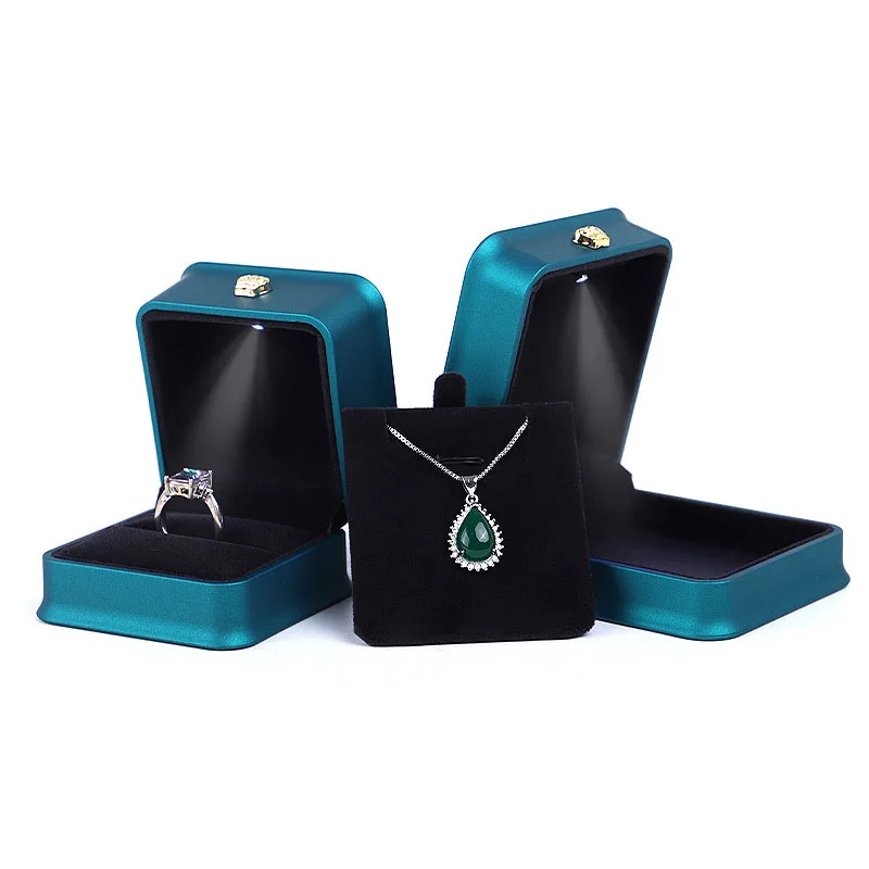 new wholesale custom plastic led lighted jewellery ring necklace jewelry packaging storage display box with crown new wholesale custom plastic led lighted jewellery ring necklace jewelry packaging storage display box with crown