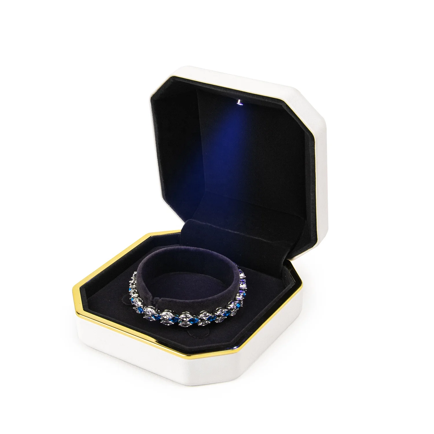 wholesale led light pu leather jewellery packaging custom luxury ring necklace earring bracelet led jewelry box with led lights wholesale led light pu leather jewellery packaging custom luxury ring necklace earring bracelet led jewelry box with led lights