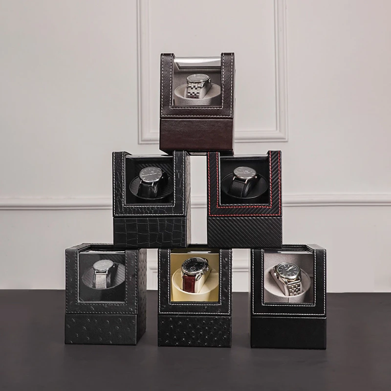 ready to ship automatic rotate single watch gift display case wholesale pu leather winding watch boxes ready to ship automatic rotate single watch gift display case wholesale pu leather winding watch boxes