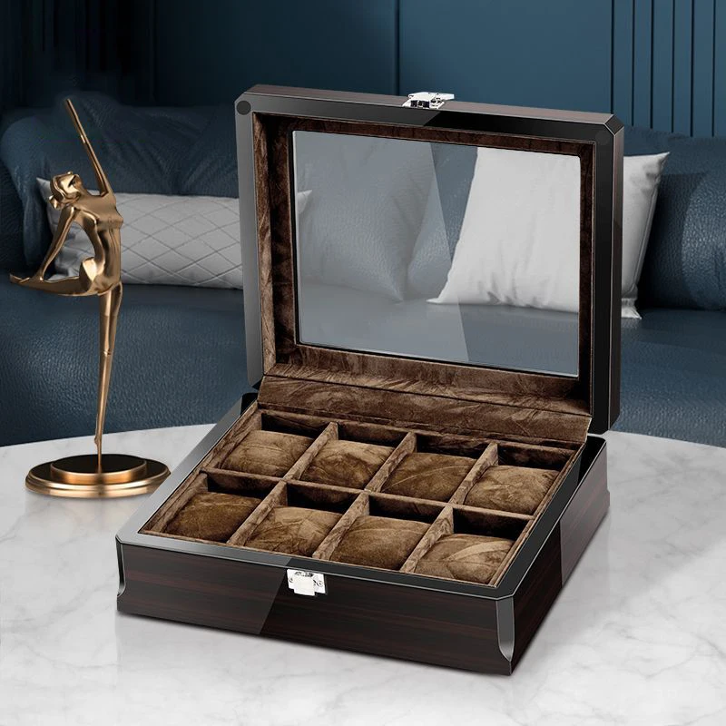 wholesale custom luxury lacquer finished wooden watch display packaging storage box case wholesale custom luxury lacquer finished wooden watch display packaging storage box case