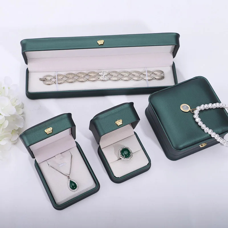 wholesale pu leather crown ring box elegant fashion jewelry packaging box for bracelets necklaces gift wholesale pu leather crown ring box elegant fashion jewelry packaging box for bracelets necklaces gift