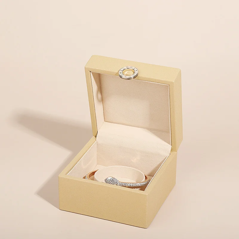 custom pu leather jewelry box with snap button luxury logo for ring pendant bangles packaging custom pu leather jewelry box with snap button luxury logo for ring pendant bangles packaging