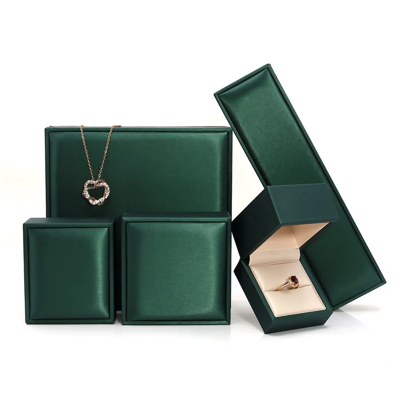 luxury customized square pu leather jewelry set box custom foil logo for bracelet ring earring big necklace packaging luxury customized square pu leather jewelry set box custom foil logo for bracelet ring earring big necklace packaging