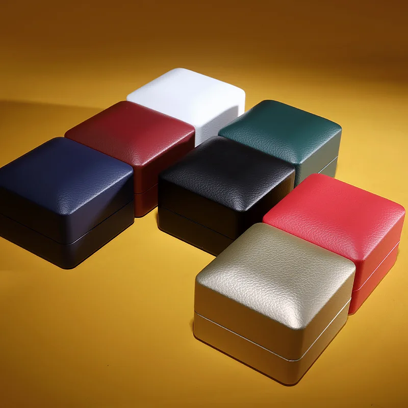 custom logo led ring pendant necklace jewellery storage packaging gift case jewelry box with light custom logo led ring pendant necklace jewellery storage packaging gift case jewelry box with light