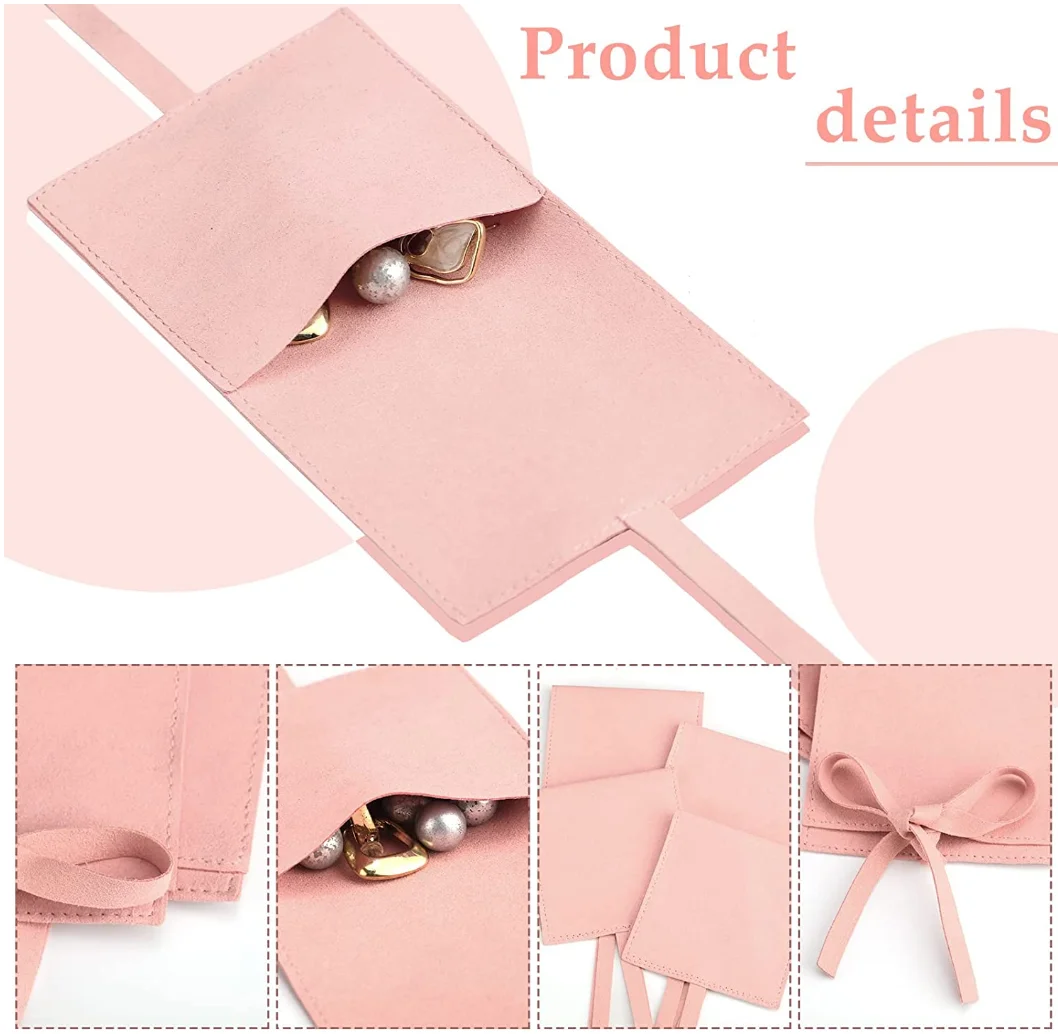 wholesale luxury pink bow knot microfiber suede small jewellery packing bags pouches wholesale luxury pink bow knot microfiber suede small jewellery packing bags pouches