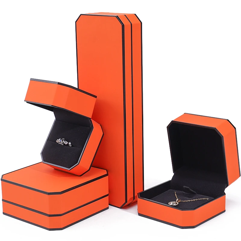 wholesale hot selling luxury custom logo velvet inside jewelry box packaging necklace earrings orange jewelry box wholesale hot selling luxury custom logo velvet inside jewelry box packaging necklace earrings orange jewelry box