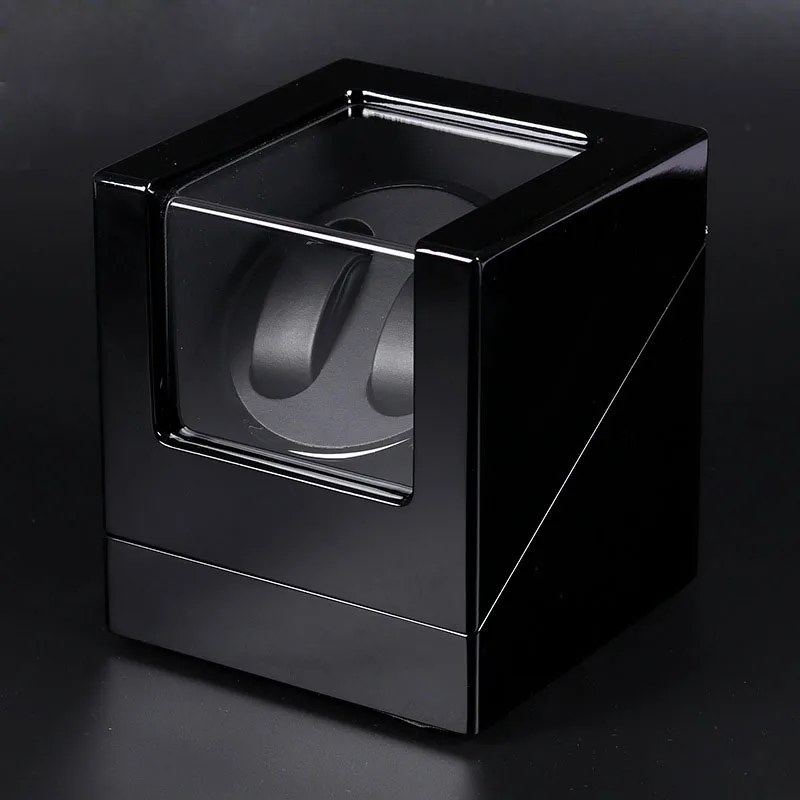 wholesale men's luxury single automatic rotating watch winder lacquer wood with luxury leather case wholesale men's luxury single automatic rotating watch winder lacquer wood with luxury leather case