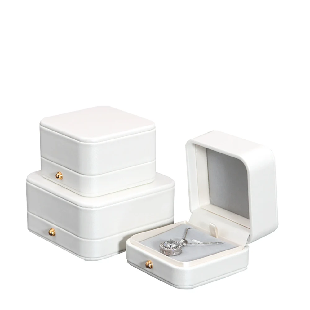 custom logo printed pu leather jewelry boxes single double ring pendant bangle bracelet necklace jewellery gift packaging box custom logo printed pu leather jewelry boxes single double ring pendant bangle bracelet necklace jewellery gift packaging box