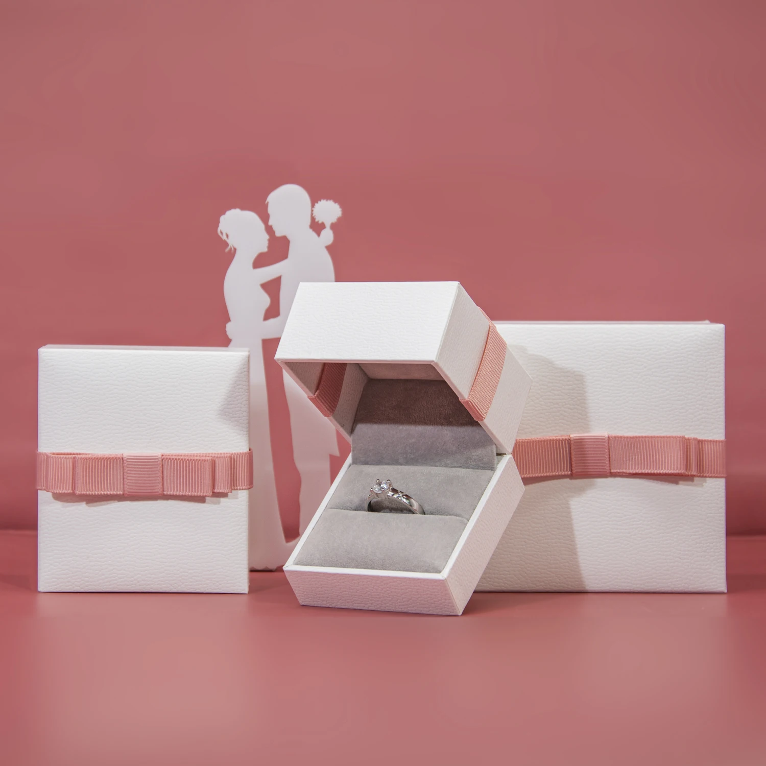 custom pink rib ribbon bow ring pendant bangle long chain gift package boxes jewelry custom pink rib ribbon bow ring pendant bangle long chain gift package boxes jewelry