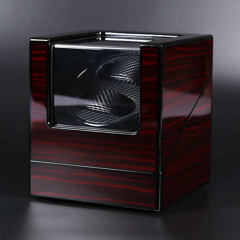 wholesale men's luxury single automatic rotating watch winder lacquer wood with luxury leather case wholesale men's luxury single automatic rotating watch winder lacquer wood with luxury leather case