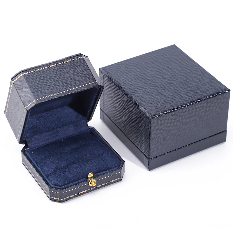 wholesale luxury square blue paper box high quality handmade plastic ring box for jewelry packaging wholesale luxury square blue paper box high quality handmade plastic ring box for jewelry packaging