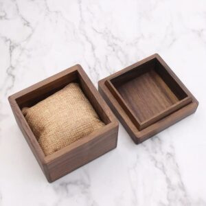 square walnut watch gift box gift box for apple watch accessory box for men gift to dad husband son